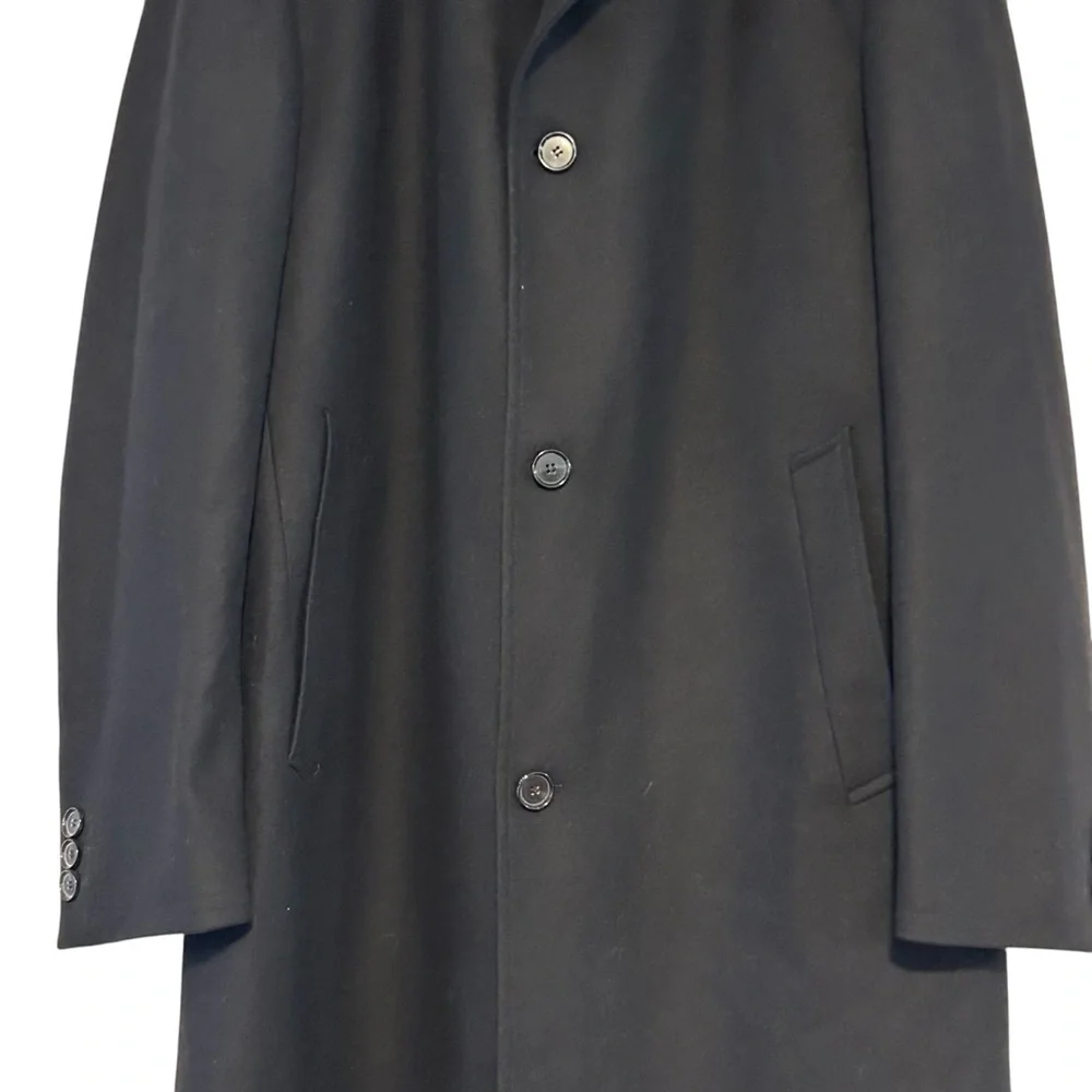 Boss Hugo Boss Wool Blend Coat Black Size 42L US 102 Europe